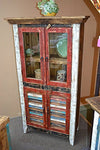 Reclaimed Wood Glass Cabinet