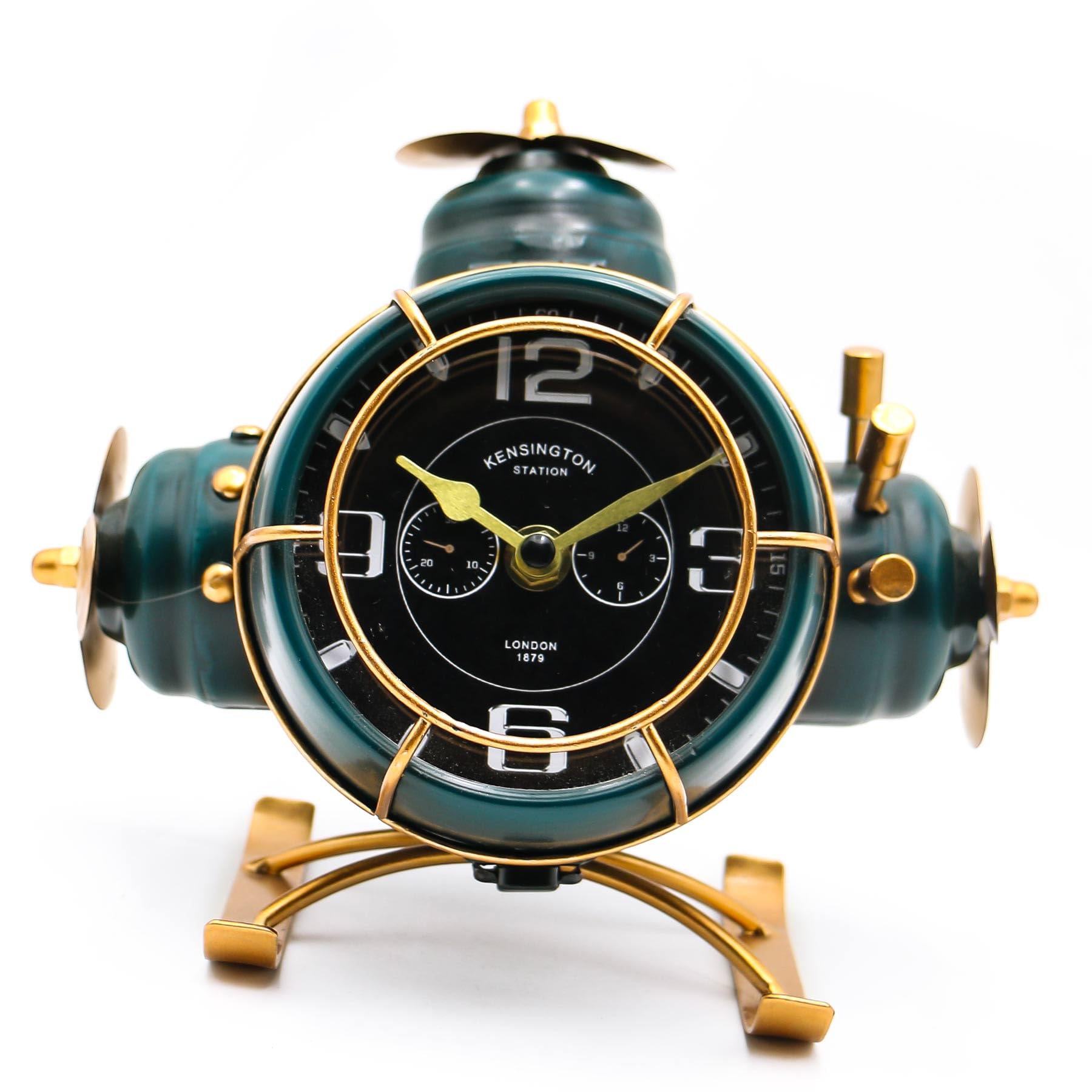 YOUKI Steampunk Airplane Desk Clock