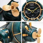 YOUKI Steampunk Airplane Desk Clock