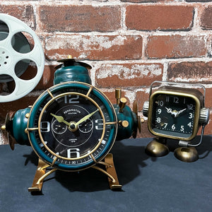 YOUKI Steampunk Airplane Desk Clock