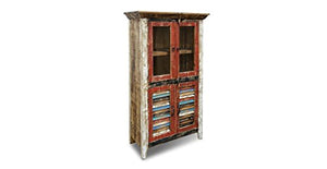 Reclaimed Wood Glass Cabinet