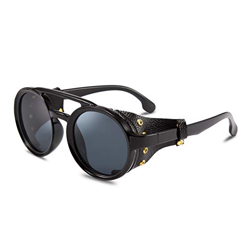 YTYASO Steampunk frame Square male Sunglasses Men All Black oversized big  sun Glasses for men Women sun glasses : : Fashion