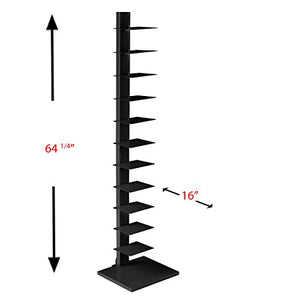 Southern Enterprises AMZ3949ZH Spine Tower Shelf-Black