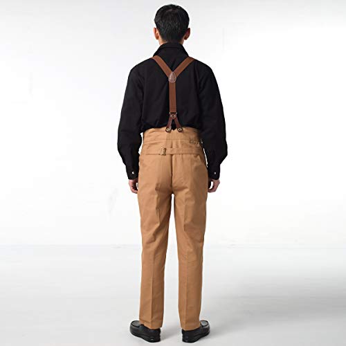 Regency Fall Front Trousers - Brown Twill