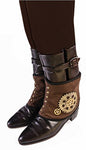 Steampunk Mechanical Gear Brown Spats - Steampunk Lot - Steampunk Fashion, Cosplay, Jewelry and Decor