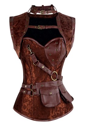 Steampunk Bustiers Corset with Jacket and Belt - Steampunk Lot - Steampunk Fashion, Cosplay, Jewelry and Decor