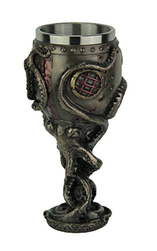 Octopus Grasping Bathysphere Goblet - Steampunk Lot - Steampunk Fashion, Cosplay, Jewelry and Decor