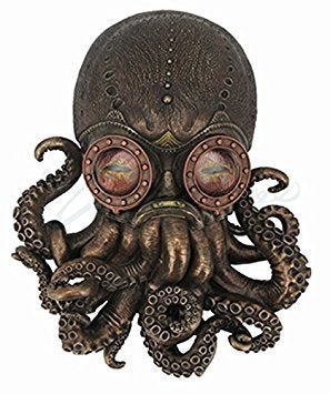 Steampunk Octopus Wall Plaque Sculpture,Bronze - Steampunk Lot - Steampunk Fashion, Cosplay, Jewelry and Decor