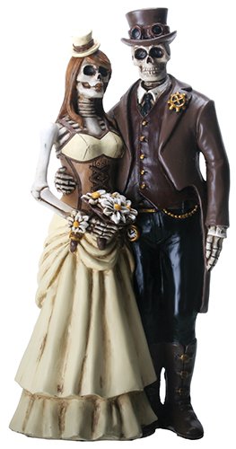 Steampunk Skeleton Wedding Couple Statue - Steampunk Lot - Steampunk Fashion, Cosplay, Jewelry and Decor