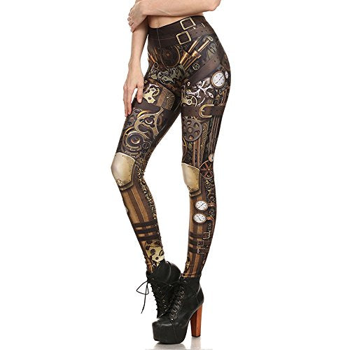 Print Polyester Gothic Trousers