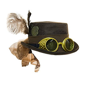 Steampunk Top Hat With Removable Goggles