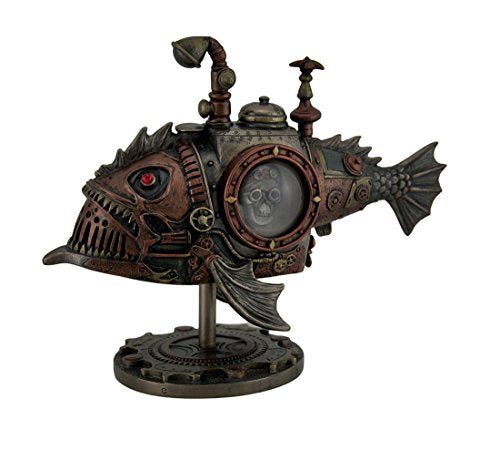 Veronese Hand Painted Steampunk Submarine Sci-fi Fantasy Statue