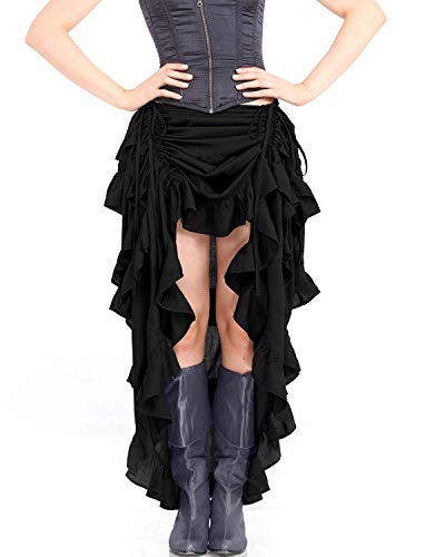  Women Steampunk Dress Gothic Witch Costume Metal Decor