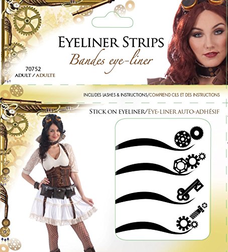 Forum Novelties Women's Steampunk Adhesive Eyeliner Strips Kit