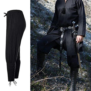 Medieval Cotton Pants with Woven Belt  Renaissance clothing, Medieval  clothing, Medieval pants