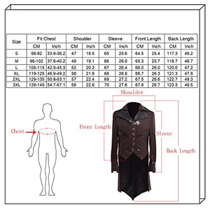 Mens Gothic Steampunk Tailcoat