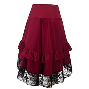 Steampunk Victorian Goth Lace Skirt