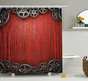 Industrial Design Shower Curtain Set