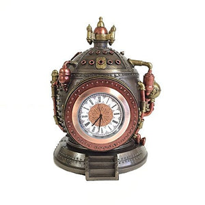 Steampunk Time Machine Clock & Trinket Box Statue