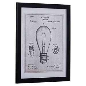 Black and White Print of 1890 Bulb