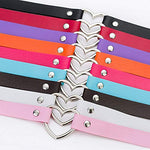 Heart PU Leather Choker