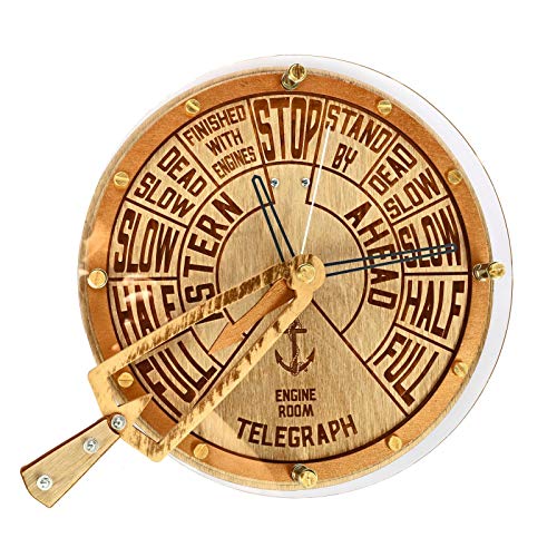 Engine order telegraph with moving handle unique wooden wall clock