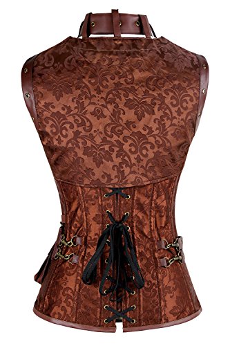 Steampunk Bustiers Corset with Jacket and Belt