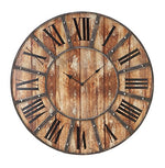 Round Metal Wood Clock