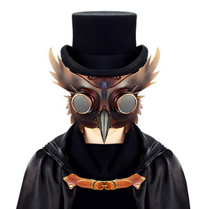Steampunk Plague Bird Wings Rivet Goggles Mask