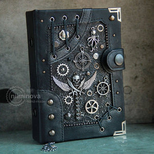 Steampunk notebook / Sailor journal "Pirate logbook"