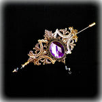 Victorian Purple Shawl Pin Brooch