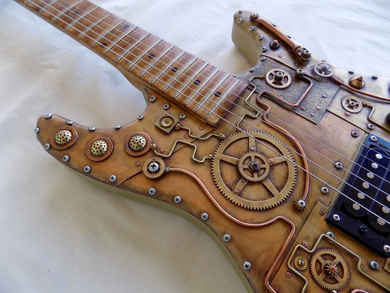 Steampunk electric guitar