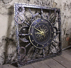 steampunk wall clock