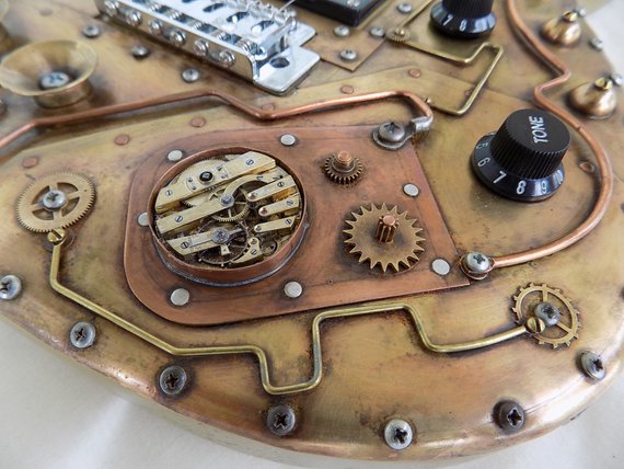 Steampunk electric guitar