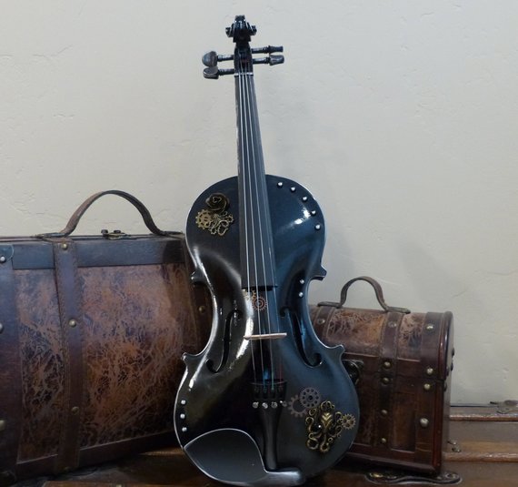 Octopus Steampunk Fiddle Violin