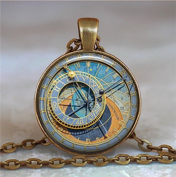 Prague Astronomical Clock pendant