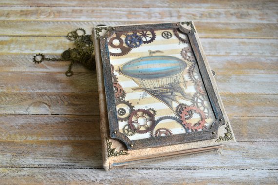 Steampunk Collage Junk Journal - Steampunk Lot - Steampunk Fashion, Cosplay, Jewelry and Decor