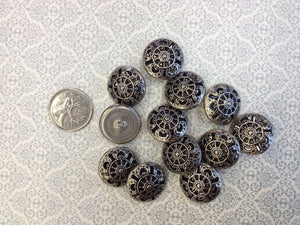 Steampunk Texturized Filigree Vintage Shank Buttons
